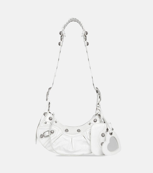 【超・ご優待セールを開催致します！】BALENCIAGA （バレンシアガ ）LE CAGOLE XSショルダーバッグクロコダイル型押しラインストーン付き のために ウィメンズ で