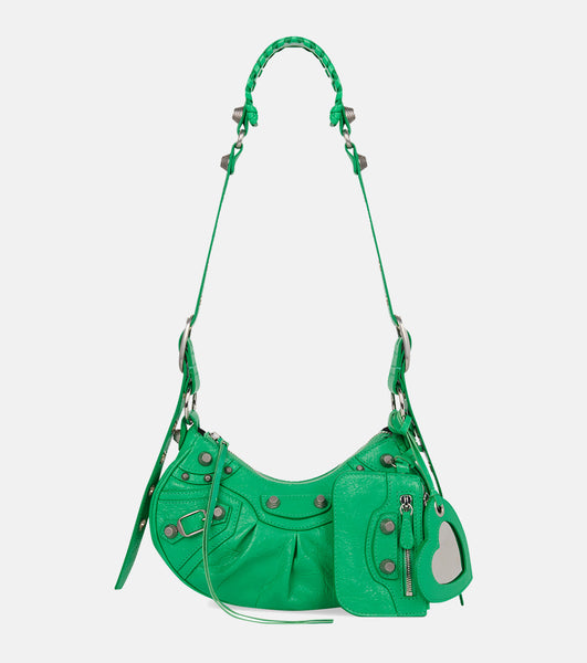 【超・ご優待セールを開催致します！】BALENCIAGA （バレンシアガ ）LE CAGOLE XSショルダーバッグクロコダイル型押しラインストーン付き のために ウィメンズ で