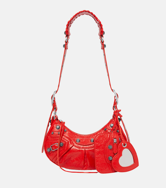 【超・ご優待セールを開催致します！】BALENCIAGA （バレンシアガ ）LE CAGOLE XSショルダーバッグクロコダイル型押しラインストーン付き のために ウィメンズ で